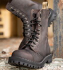 Botas Steel 10 Ojales Marrón