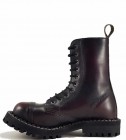 Botas Steel 10 Ojales Burdeos Envejecido