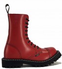 Botas Steel 10 Ojales Rojo