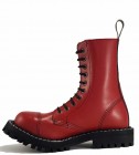 Botas Steel 10 Ojales Rojo