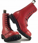 Botas Steel 10 Ojales Rojo