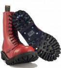 Botas Steel 10 Ojales Rojo