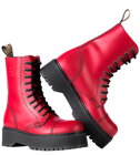 Botas Steel 10 Ojales Rojo Alessia