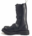 Botas Steel 15 Ojales Negro 4 Hebillas Zip
