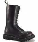 Botas Steel 15 Ojales Burdeos Evejecido