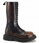 Botas Steel 15 Ojales Naranjas Envejecido