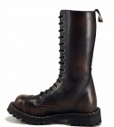 Botas Steel 15 Ojales Naranjas Envejecido