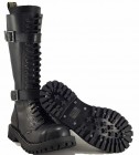 Botas Steel 20 ojales Con 2 Hebillas Negro