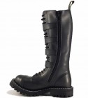 Botas Steel 20 ojales Con 4 Hebillas Negro