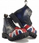 Botas Steel 6 Ojales Bandera Británica