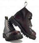 Botas Steel 6 Ojales  Burdeos Envejecido