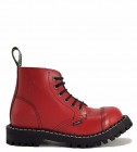 Botas Steel 6 Ojales Rojo