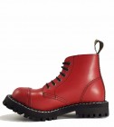 Botas Steel 6 Ojales Rojo