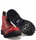 Botas Steel 6 Ojales Rojo