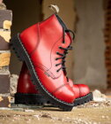 Botas Steel 6 Ojales Rojo