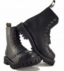 Botas Steel 8 Ojales Negro