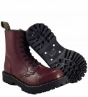 Botas Steel 8 Ojales Burdeos 