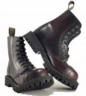 Botas Steel 8 Ojales Burdeos Envejecido