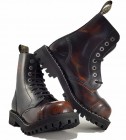 Botas Steel 8 Ojales Naranjas Envejecido
