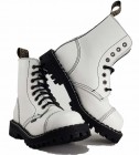 Botas Steel 8 Ojales Blanco 