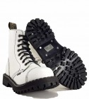 Botas Steel 8 Ojales Blanco 