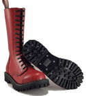 Botas Steel 15 Ojales Rojo