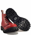 Botas Steel 6 Ojales Rojo