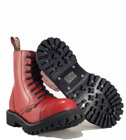 Botas Steel 8 Ojales Rojo