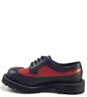Zapatos Steel 4 Ojales Alcapone Negro Rojo