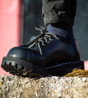 Zapatos Steel 3 Ojales Negro