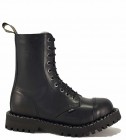 Botas Steel 10 Ojales Negro Aislados