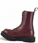Botas Steel 10 Ojales Burdeos Aislados