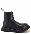 Botas Steel 8 Ojales Negro Aislados