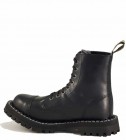 Botas Steel 8 Ojales Negro Aislados