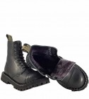 Botas Steel 8 Ojales Negro Aislados
