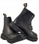 Botas Steel 8 Ojales Negro Aislados