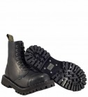 Botas Steel 8 Ojales Negro Aislados