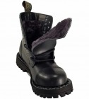 Botas Steel 8 Ojales Negro Aislados
