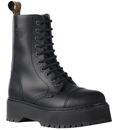 Botas Steel 10 Ojales Negro Alessia