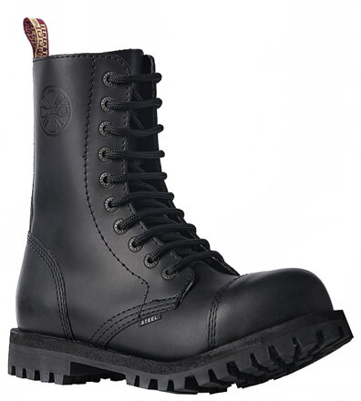 Botas Steel 10 Ojales Negro BO