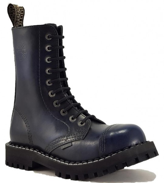 Botas Steel 10 Ojales Azul Envejecido