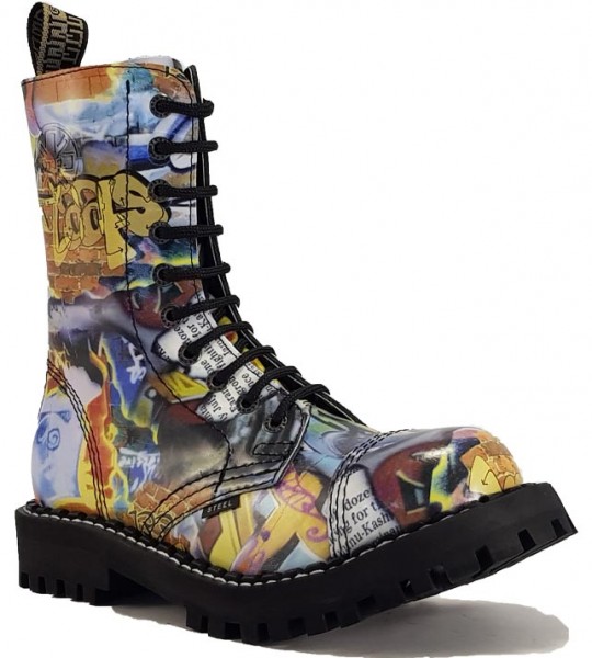 Botas Steel 10 Ojales Graffiti