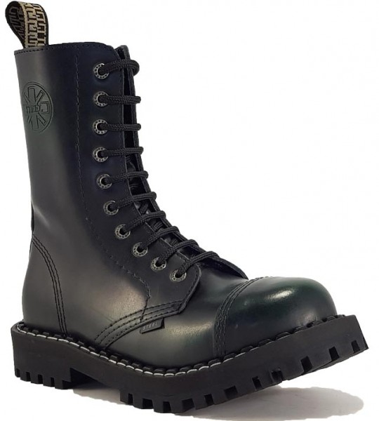 Botas Steel 10 Ojales Verde Envejecido