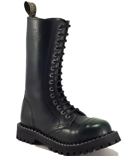 Botas Steel 15 Ojales Verde Envejecido