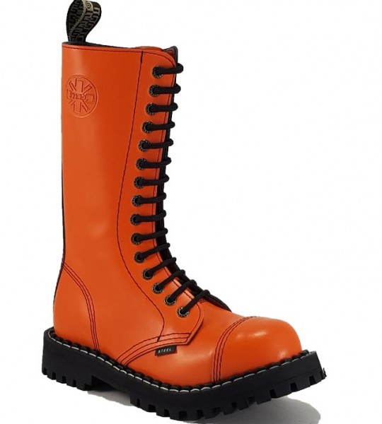 Botas Steel 15 Ojales Naranja