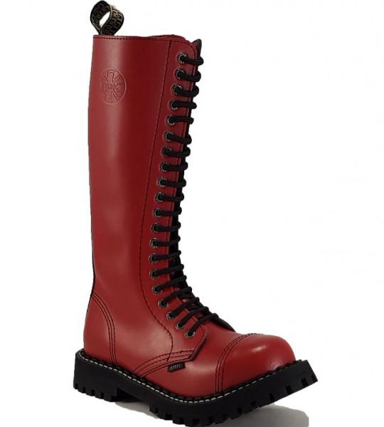 Botas Steel 20 Ojales Rojo