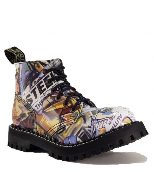 Botas Steel 6 Ojales Graffiti