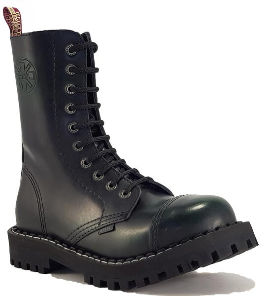 Botas Steel 10 Ojales Verde Envejecido