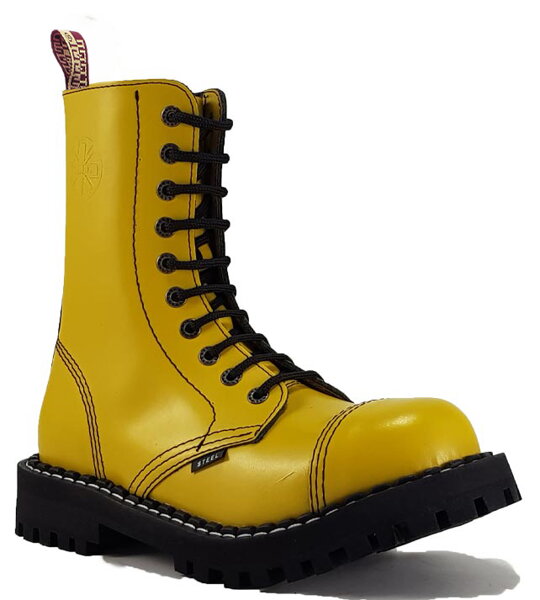 Botas Steel 10 Ojales Amarillo