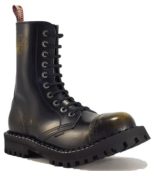 Botas Steel 10 Ojales Amarillo Envejecido